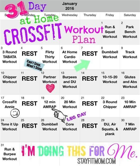 Day At Home Crossfit Workout Plan Stay Fit Mom Crossfit Workout Plan Crossfit Workouts