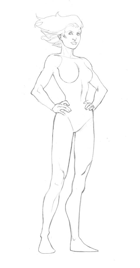 Female Superhero Body Base Drawing Drawing Clothes Figure Drawing