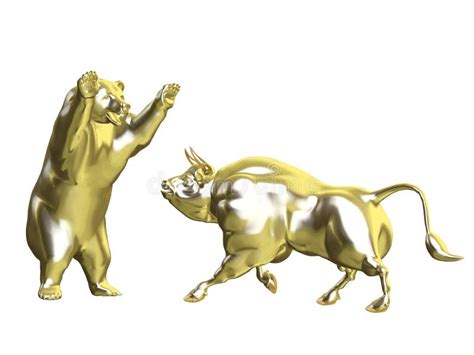 Bulls Vs Bears Gold Market Stock Illustration Illustration Of Gold