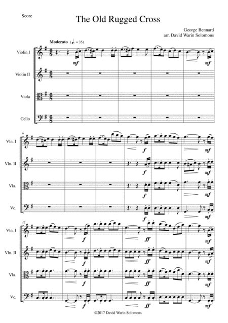 Old Rugged Cross Easy Violin Sheet Music Free Music Sheet