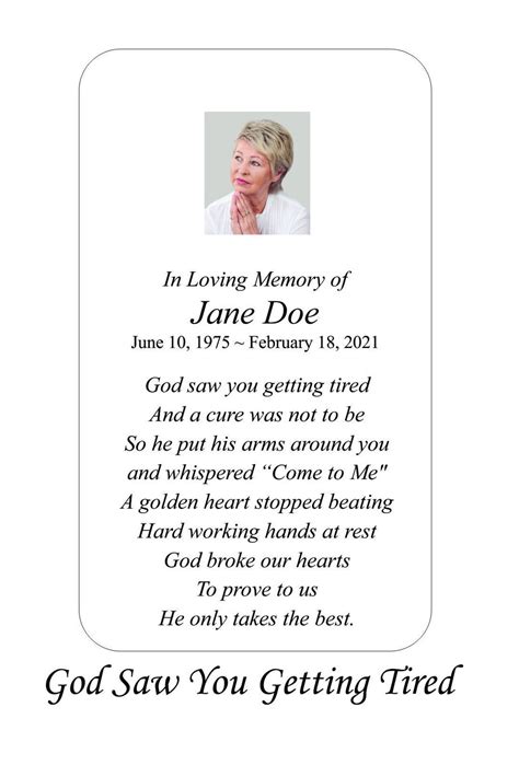 Divine Mercy Memorial Card With Photo - Etsy