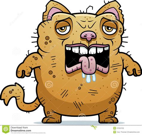 Vector clip art illustration with simple gradients. Tired Ugly Cat Stock Vector - Image: 47024155