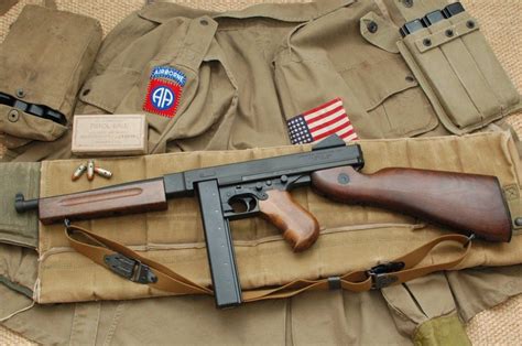 M1A1 Thompson 45 ACP USA Ww2 Weapons Military Guns Military