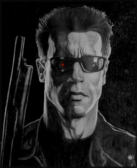 Terminator Robot Drawing