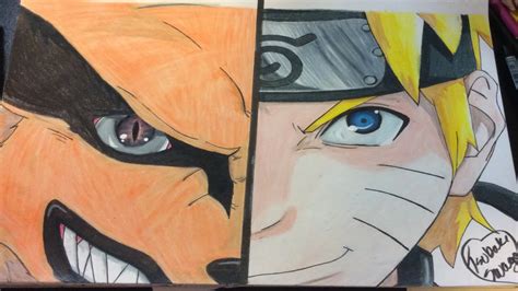 Naruto Shippuden Speed Drawing ナルト Naruto And Kurama Youtube