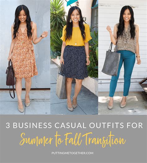 Three Business Casual Outfits For Work Summer To Fall Transition Laptrinhx News