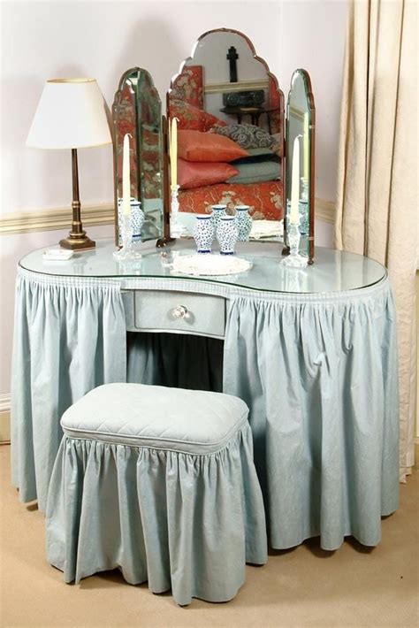 Blue Vanity Skirt Vintage Dressing Tables Dressing Table Vanity