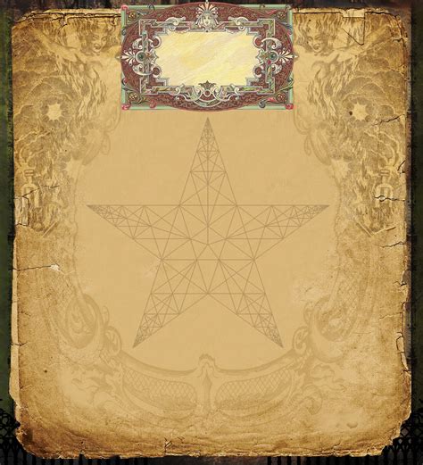 Geometric Pentacle Page By Grim Scrapbook Art Journal Book Of