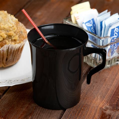 Increase value decrease value add to cart. Visions 8 oz. Black Plastic Coffee Mug - 192/Case