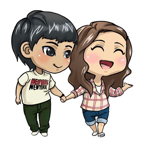 chibi anime couple love png clipart png mart