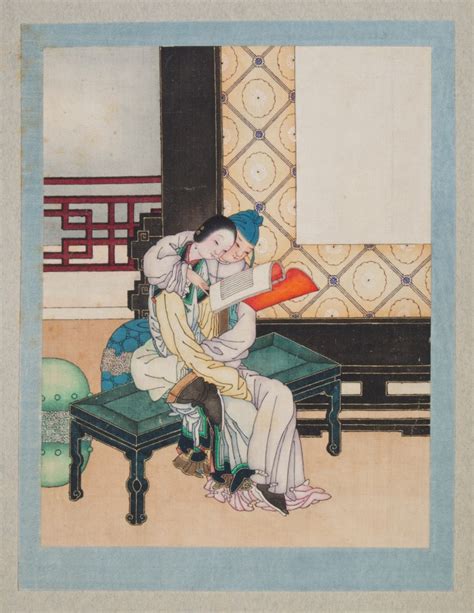 Late Th Century Early Th Century Fine Quality Chinese Album Of Twenty Four Erotic Paintings