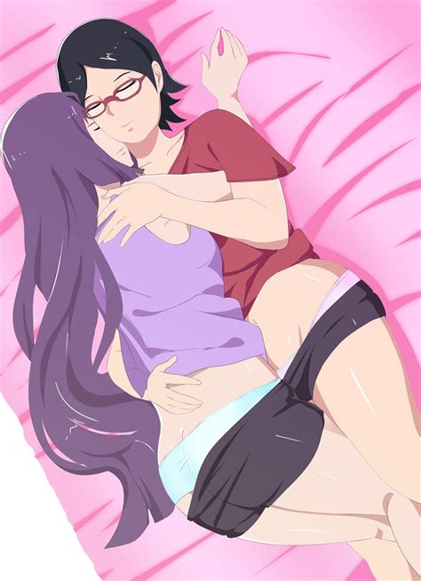 Rule 34 2girls Ass Bed Black Hair Boruto Naruto Next Generations Butt Crack Closed Eyes