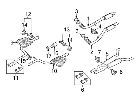Audi A6 Catalytic Converter (Front). 2007-11. EXHAUST - 4F0253301L - Genuine Audi Part