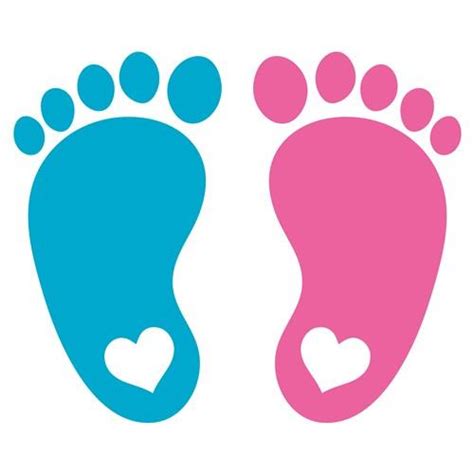 Blue And Pink Baby Feet