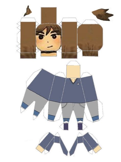 Omori Hero Papercraft Paper Doll Template Paper Puppets Paper Dolls
