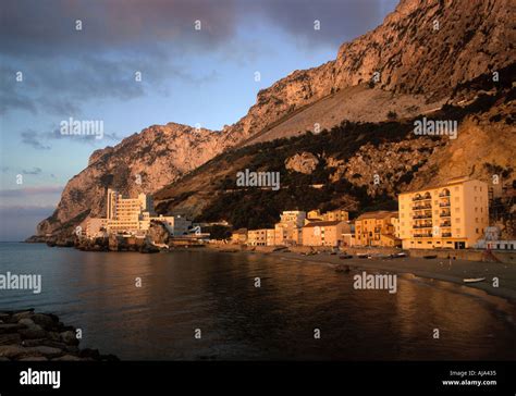 Catalan Bay Village Gibraltar Stock Photo Alamy