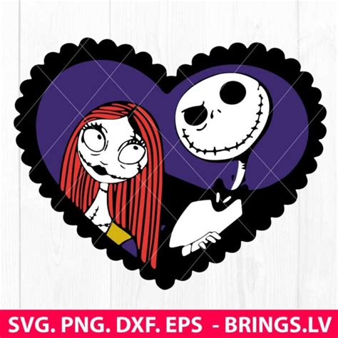 Jack And Sally Svg Jack Skellington Svg Nightmare Before Christmas Svgjack And Sally Clipart