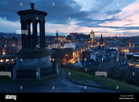 Aerial View Calton Hill Edinburgh Hi Res Stock Photography And Images