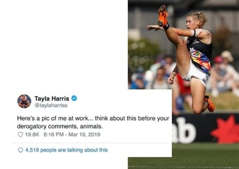 The Trolls Came So The Photo Of Tayla Harris Was Removed Now It S