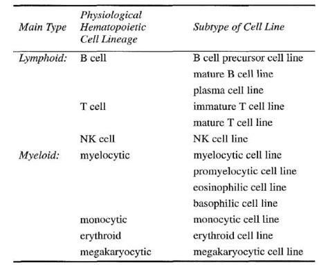 History And Classification Of Human Leukemia Cell Lines Accegen