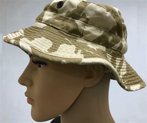 Original British Army Surplus Desert Dpm Camo Boonie Bush Hat