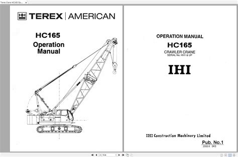 Terex Crane Hc165 Operator Manual Parts Manual And Schematics