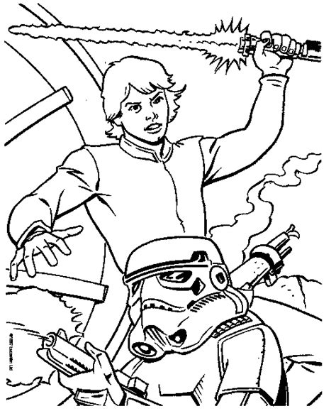 Star wars coloring pages luke skywalker via www.supercoloring.com. Star Wars Coloring Page - luke and storm trooper | All ...