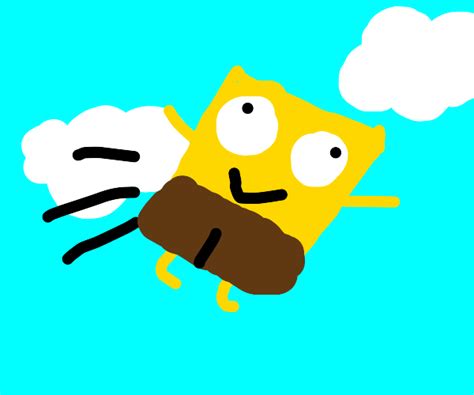 Derpy Spongebob Flying Through The Air Drawception