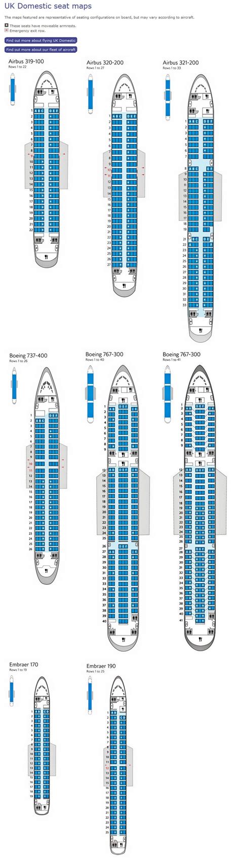 British Airways Airlines Aircraft Seatmaps Airline Seating Charts And