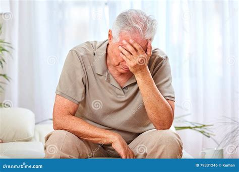 Depressed Old Man Stock Photo Image Of Homely Emotions 79331246