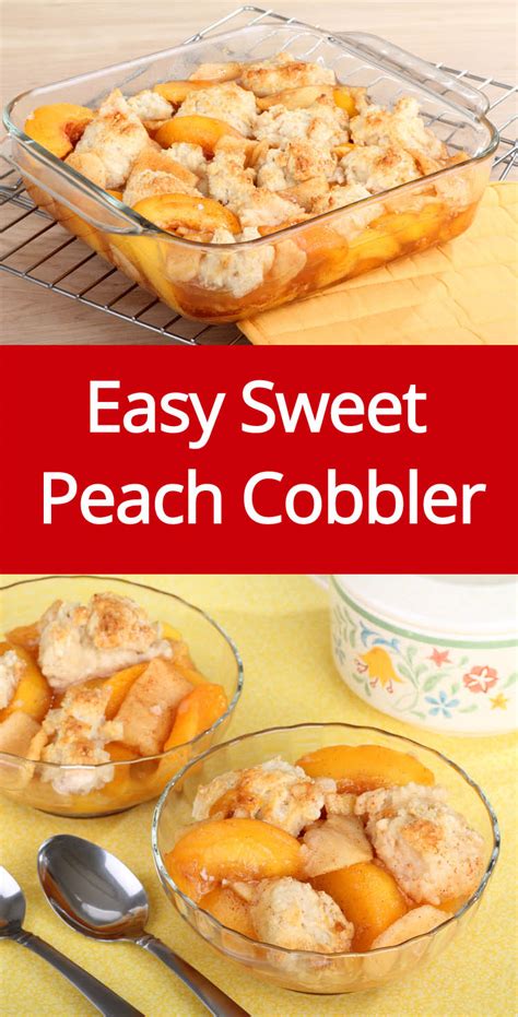 Here is an easy and quick peach cobbler with canned peaches recipe. Easy Peach Cobbler Recipe Made With Fresh Sweet Peaches ...