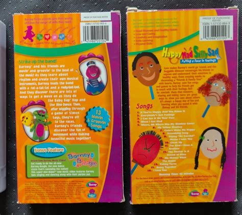 Barney Vhs Lot Happy Mad Silly Sad Movin And Groovin Sexiz Pix