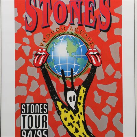 1994 Framed Rolling Stones Signed Limited Voodoo Lounge Tour Poster