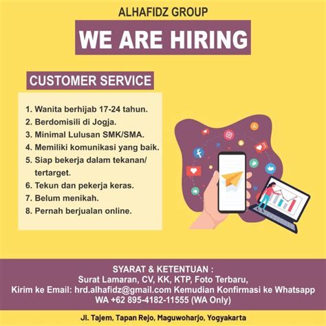 Lowongan kerja terbaru di tangerang selatan. Lowongan Kerja Customer Service di Alhafidz Group ...