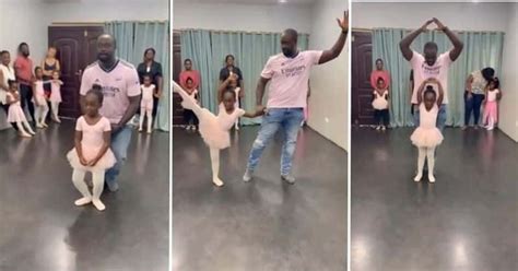 Dad Guides Daughter Through Her First Public Performance In Adorable