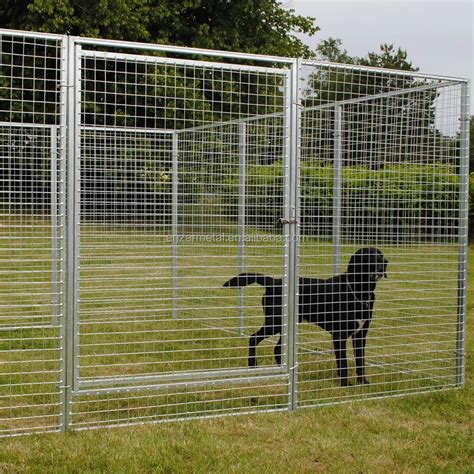 Dog Galvanized Run Panel With Gate Buy Dog Kennel Fence Paneldog