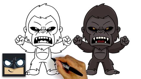 How To Draw King Kong Step By Step Tutorial Youtube
