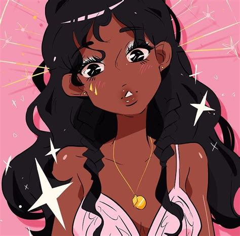 Aesthetic Animated Black Girl Art