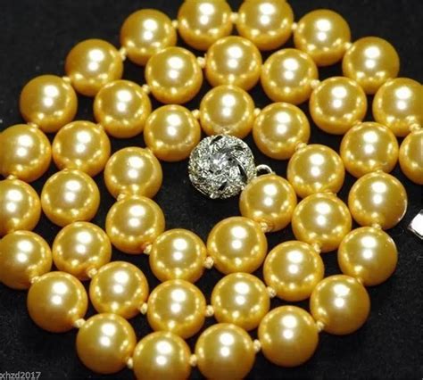 Free Shipping 10mm South Sea Shell Pearl Necklace 18 AALD1148 Sea