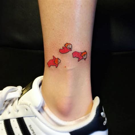 Ponyo Inspired Tattoo On The Ankle