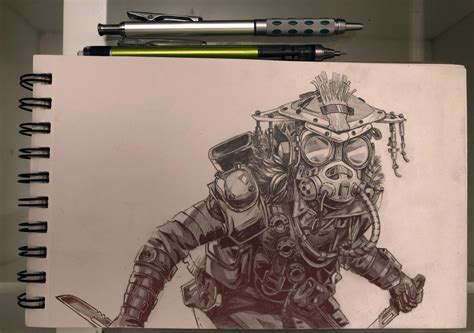 Challenged To Draw Apex Only Had Pencil And Paper Apexlegends