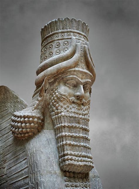 Assyrian Statue Of King Sargon II At Khorsabad 713 706 BC Louvre