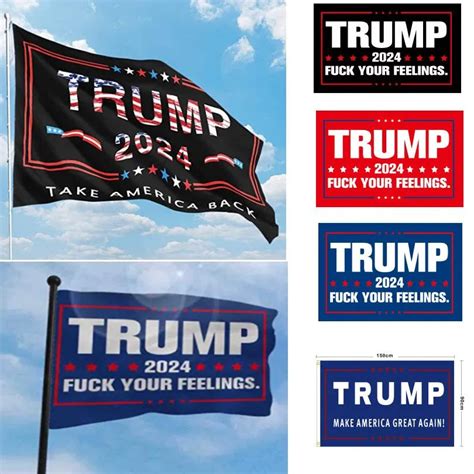 trump 2024 flag 3x5 take america back outdoor indoor decoration banner with two brass polyester