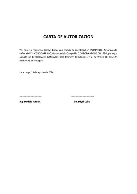 Modelo De Carta De Autorizacion Ejemplo De Informe Ordinario Kulturaupice