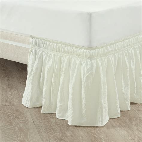 Lush Decor Ruched Ruffle Elastic Easy Wrap Around Polyester Ruching Bed