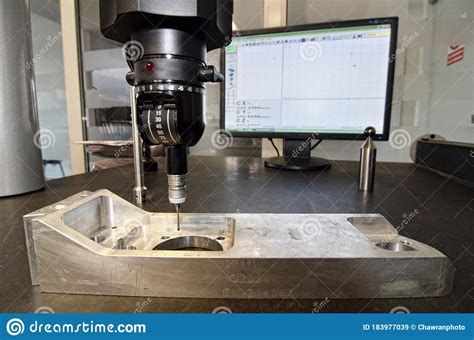 3d Precision Measurement On Machine Quality Control Parts Stock Image
