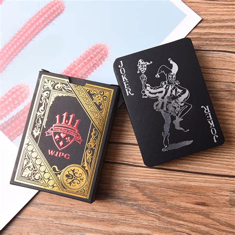 Bring a whole new look to your card games with the brand new set of blackout 'blvck playing each card features a beautiful matte black finish with subtle glossy highlights to reveal the design and. Plastic Black Playing Cards Poker Gold Foil Plated Waterproof PVC Magic Cards Gambling 1 Set-in ...