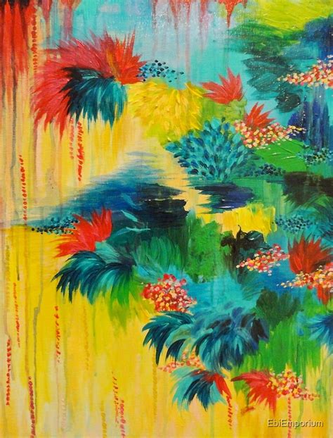 Paradise Waits Beautiful Colorful Tropical Abstract