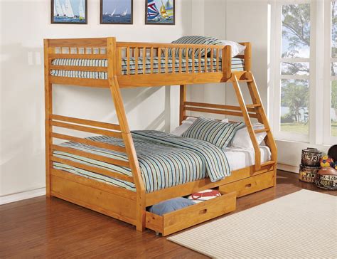 Ashton Light Honey Twin Over Full Bunk Bed From Coaster Coleman Furniture
