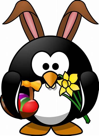 Penguin Easter Clipart Bunny Clip Penguins Cliparts